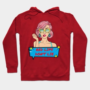 Red Lips Don't Lie Hoodie